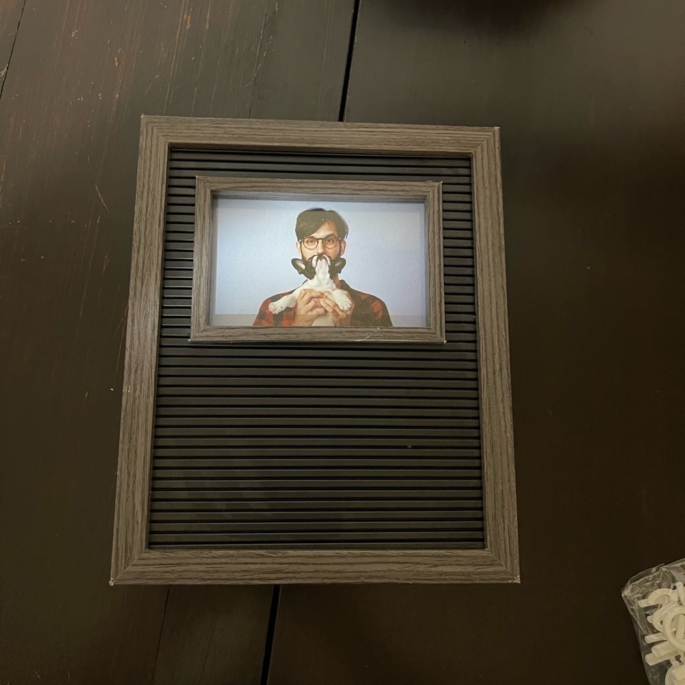 Room essentials (from target) letter board with photo frame all letters included